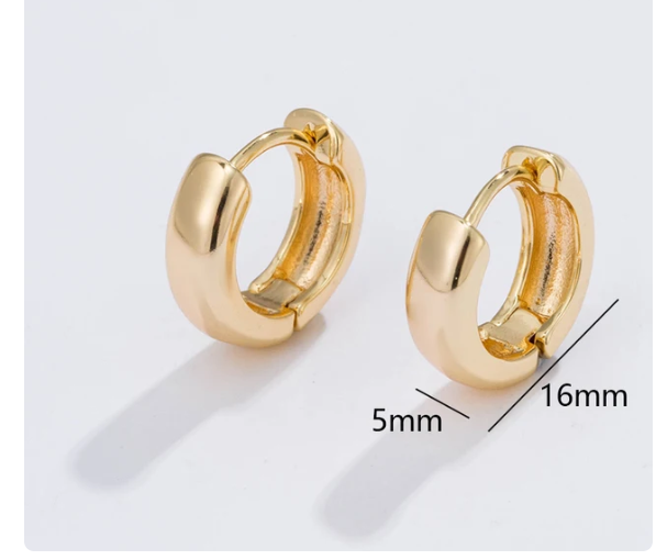 Brinco de Argola banhado a Ouro