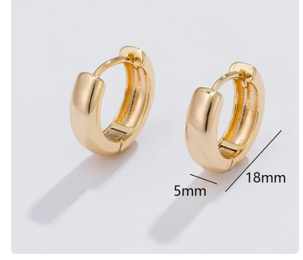 Brinco de Argola banhado a Ouro