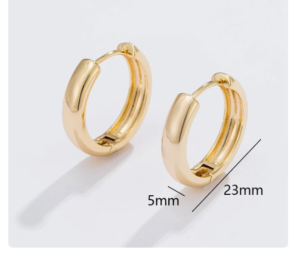 Brinco de Argola banhado a Ouro