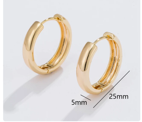 Brinco de Argola banhado a Ouro
