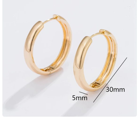 Brinco de Argola banhado a Ouro