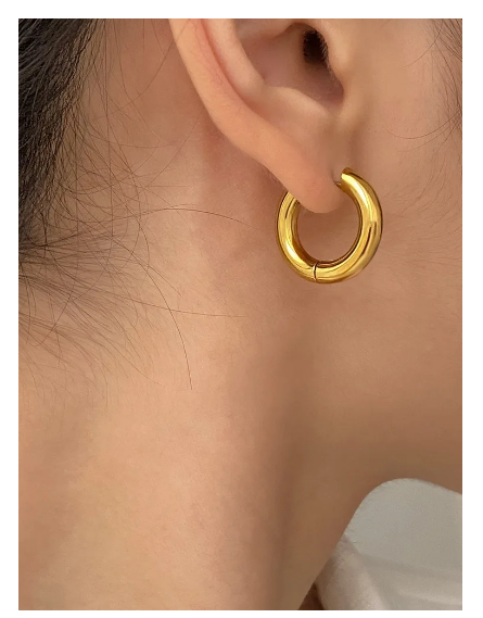 Brinco de Argola banhado a Ouro
