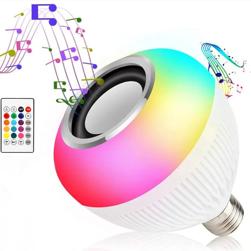 Lâmpada LED Bluetooth com Caixa de Som Integrada