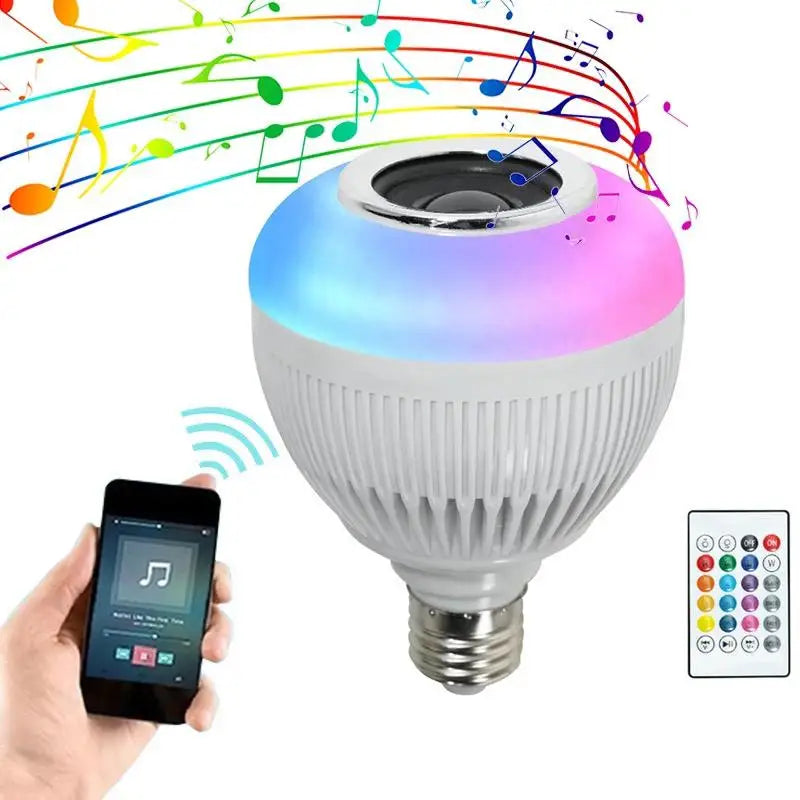 Lâmpada LED Bluetooth com Caixa de Som Integrada