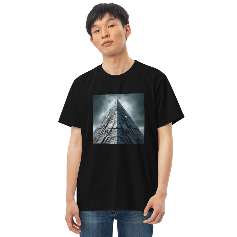 Camiseta justa com modelagem reta masculina