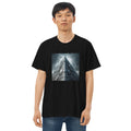 Camiseta justa com modelagem reta masculina