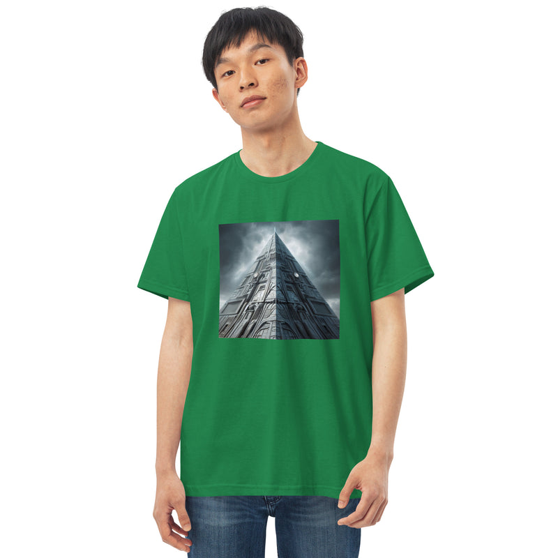 Camiseta justa com modelagem reta masculina