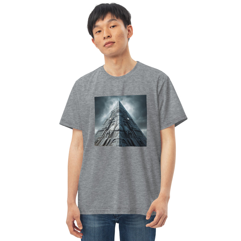 Camiseta justa com modelagem reta masculina