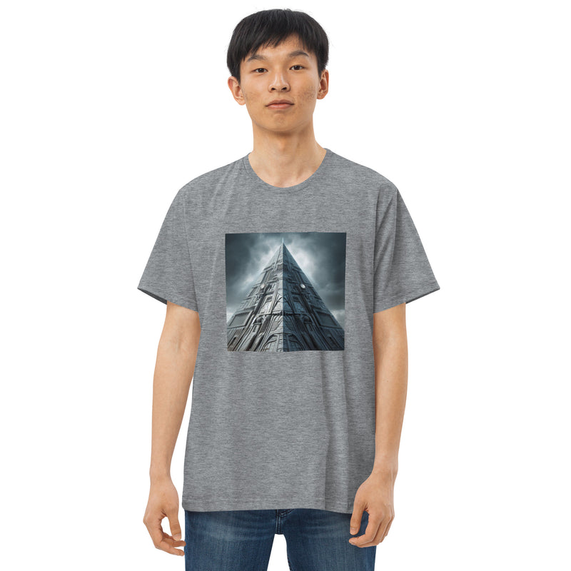 Camiseta justa com modelagem reta masculina