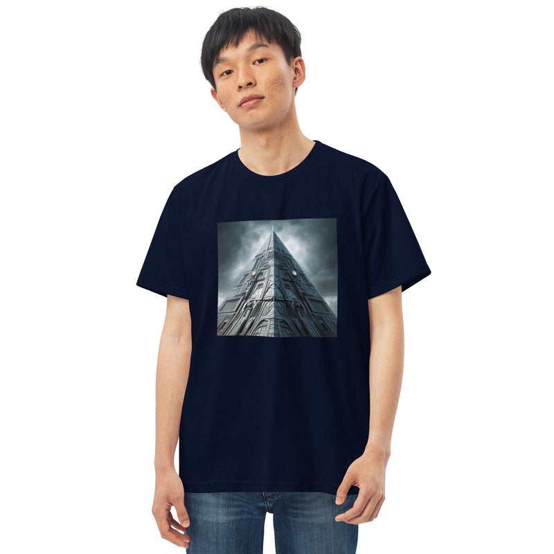Camiseta justa com modelagem reta masculina