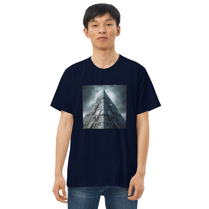 Camiseta justa com modelagem reta masculina