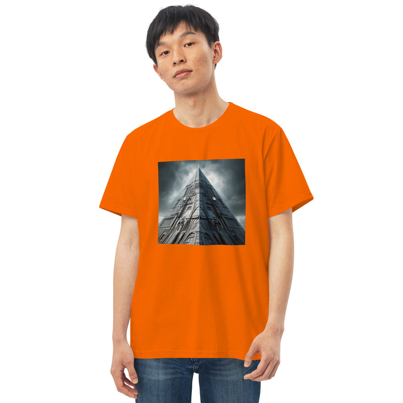 Camiseta justa com modelagem reta masculina