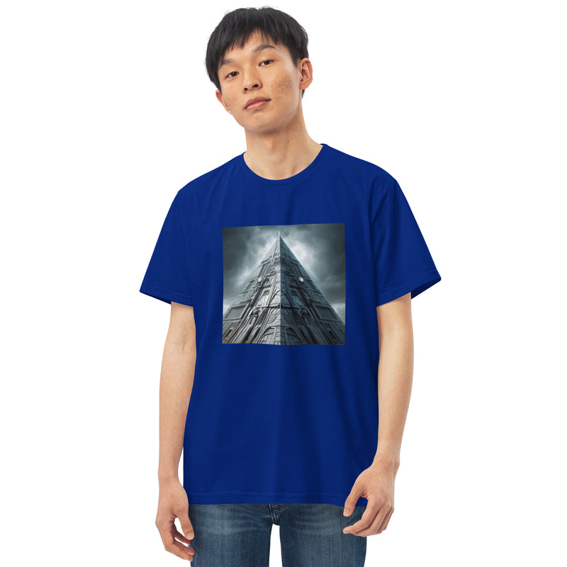 Camiseta justa com modelagem reta masculina