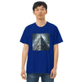 Camiseta justa com modelagem reta masculina