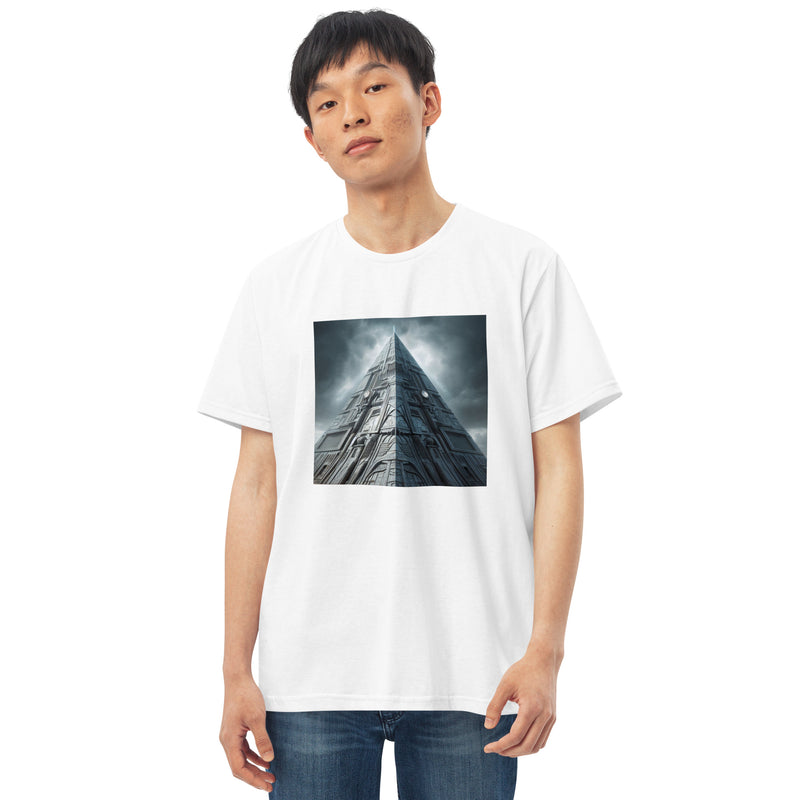 Camiseta justa com modelagem reta masculina
