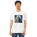 Camiseta justa com modelagem reta masculina