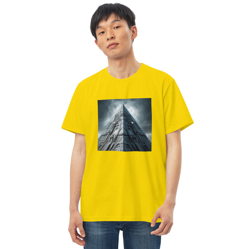 Camiseta justa com modelagem reta masculina