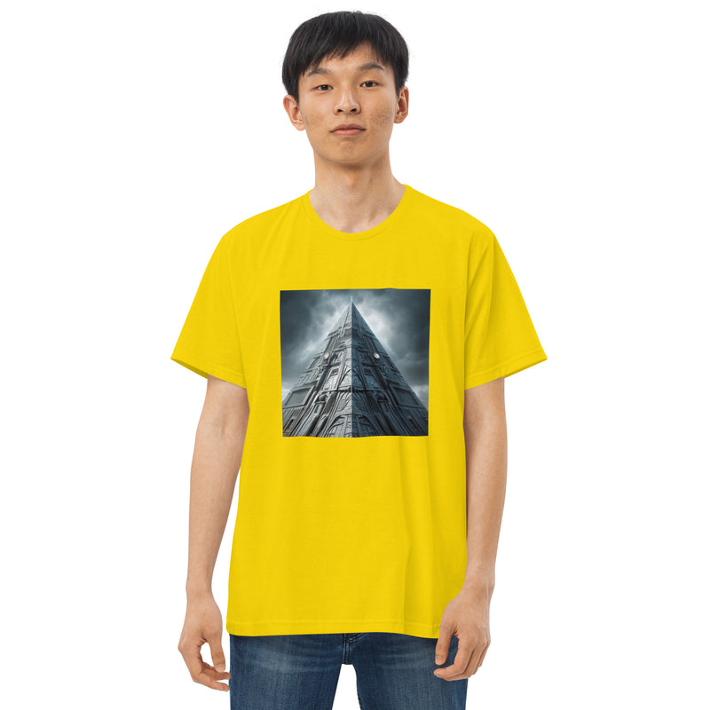Camiseta justa com modelagem reta masculina